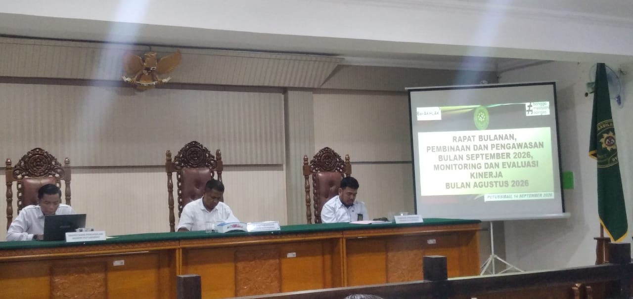 Rapat Bulanan, Pembinaan dan Pengawasan bulan September 2026 serta Monitoring dan Evaluasi Kinerja Bulan Agustus  2026