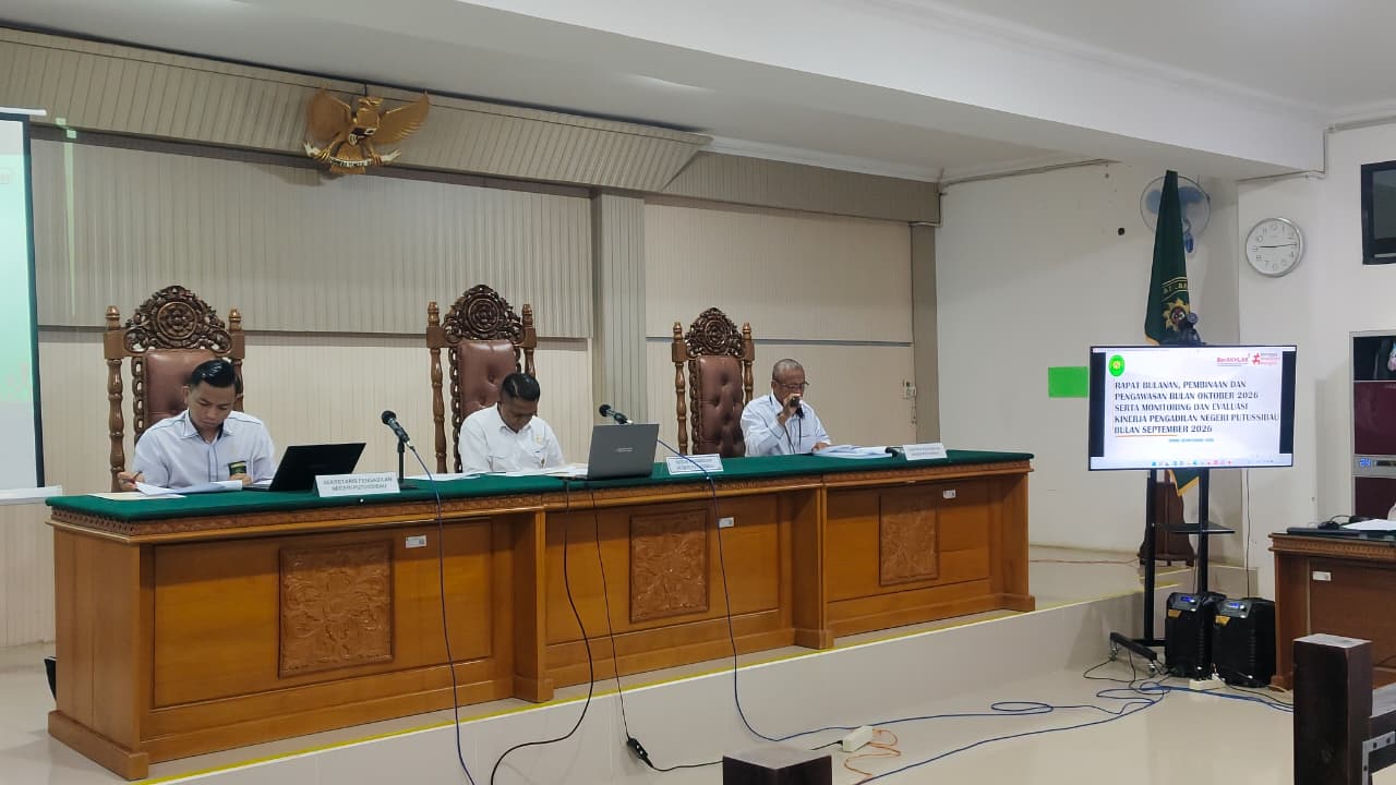 Rapat Bulanan, Pembinaan dan Pengawasan bulan Oktober 2026 serta Monitoring dan Evaluasi Kinerja Bulan September 2026