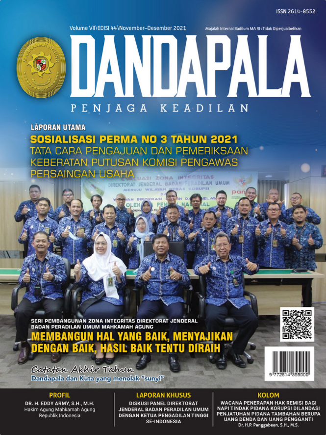 Majalah DANDAPALA Volume VII Edisi 44 November Desember 2021
